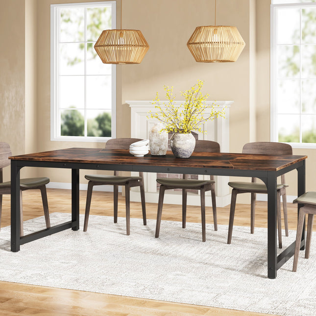 Tribesigns Dining Table, Industrial Kitchen Table with Metal Frame Tribesigns
