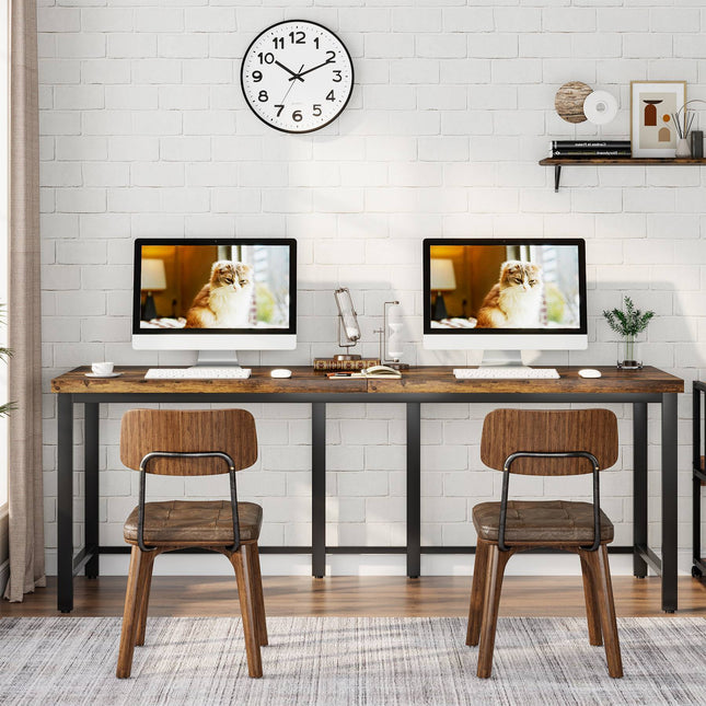 Two Person Desk, 2 Person Desk, 78.7-Inch Double Computer Desk Study Writing Table. Free shipping in the USA, Tribesigns, 2