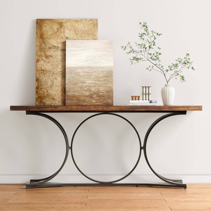 Tribesigns Console Table, 70.9" Extra Long Entryway Sofa Table with Metal Base Tribesigns, 3