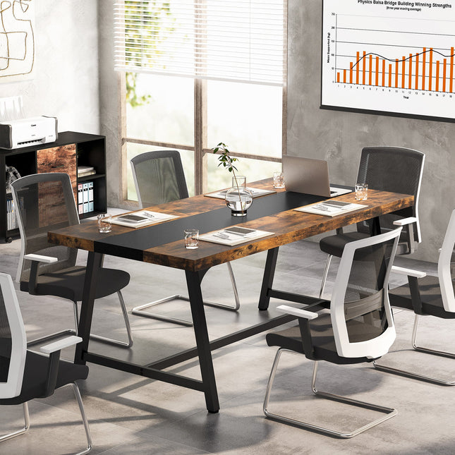 Tribesigns 6FT Conference Table, 70.8-Inch Executive Desk Office Computer Meeting Table Tribesigns