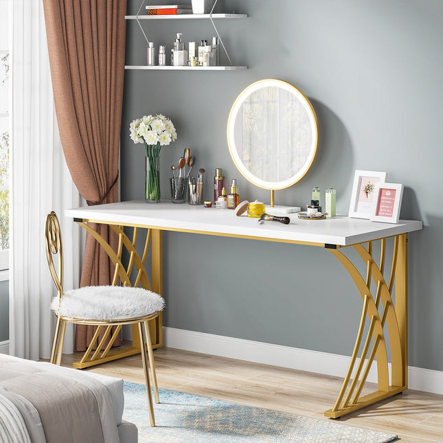 White Bedroom Table, Vanity Console Table, Tribesigns