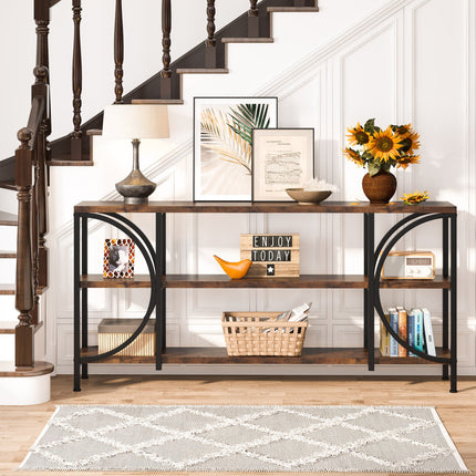 Tribesigns Console Table, 70.86" Sofa Entryway Table with 3 Tier Storage Shelves Tribesigns, 3