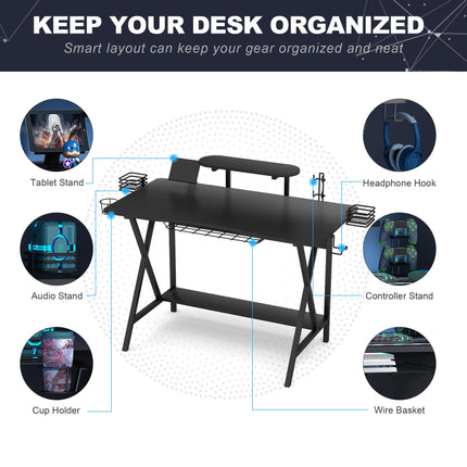 Tribesigns Computer Gaming Writing Workstation Study Desk Tribesigns, 5