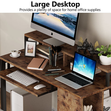 Tribesigns Computer Desk, Writing Desk with Push-Pull Keyboard Tray Tribesigns, 4