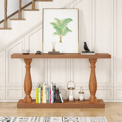 Tribesigns Console Table, 63" Entryway Sofa Table with Solid Wood Legs Tribesigns, 3