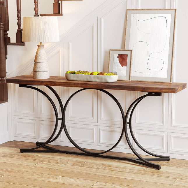 Tribesigns Console Table, 70.9-Inch Extra Long Entryway Sofa Table with Metal Base Tribesigns