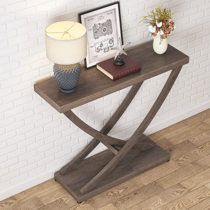 Tribesigns Console Table, 35 inch Industrial Entryway Table Narrow Sofa Table Tribesigns, 3