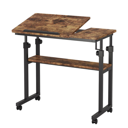 Standing Desk, Stand up desk, Ergonomic Desk, Portable Standing Desk, Height Adjustable Desk, Rolling Desk, Tribesigns, 4