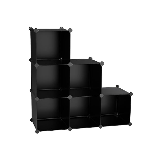 SONGMICS - Cube Storage Organizer, 6-Cube Closet Storage Shelves, DIY Plastic Closet Cabinet, Modular Bookcase, Storage Shelving for Bedroom