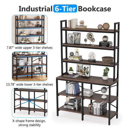 Tribesigns Bookcase, Bookshelf with 6-Tier Shelf Tribesigns, 5