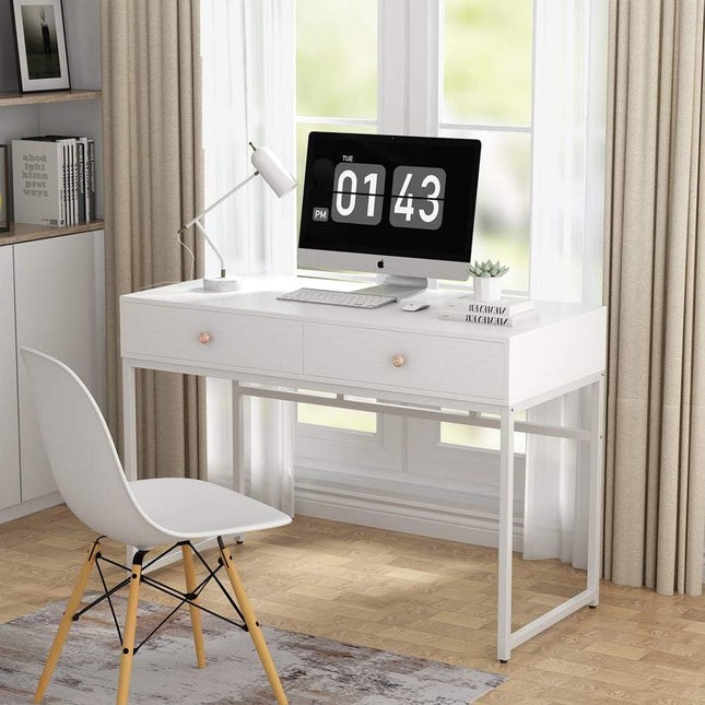 Compact Computer Desk, Computer Desk for Bedroom, Small Writing Desk