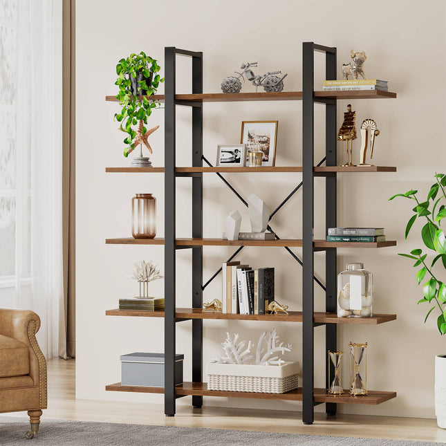 Tribesigns Corner Bookshelf, 8-Tier Industrial 70.8-Inch Bookcase Tribesigns