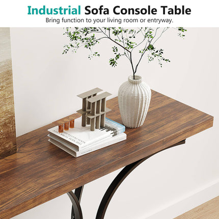 Tribesigns Console Table, 70.9" Extra Long Entryway Sofa Table with Metal Base Tribesigns, 5