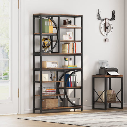 Tribesigns Bookshelf, Industrial 8-Tier Etagere Bookcases Open Display Shelves Tribesigns, 3