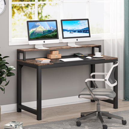 Tribesigns Computer Desk, Multipurpose Home Office Desk with Monitor Stand Tribesigns, 3