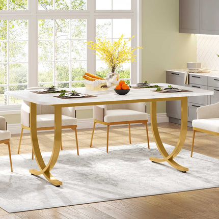 Dining Table, 63-Inch Modern Kitchen Table