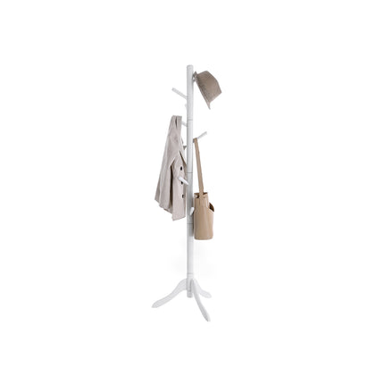 Coat Stand Tree for Clothes, Hats, Handbags, Purses, White