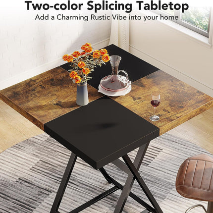Tribesigns Bar Table, 42” H Square Pub Table Dining Table for 2-4 People Chairs not Included Tribesigns, 7