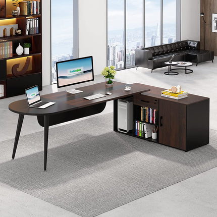 Office L Shaped Desk, Executive L Shaped Desk, Tribesigns