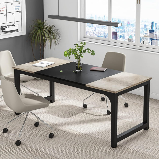 Modern Computer Desk, 70.8 x 31.5 inch, Large Office Desk, Computer Table Study Writing Desk, Tribesigns, 1