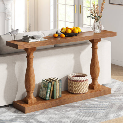 Tribesigns Console Table, 63" Entryway Sofa Table with Solid Wood Legs Tribesigns, 4