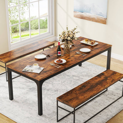 Tribesigns Dining Table, 78 inch Long Rectangular Kitchen Table for 6-8 People Tribesigns, 4