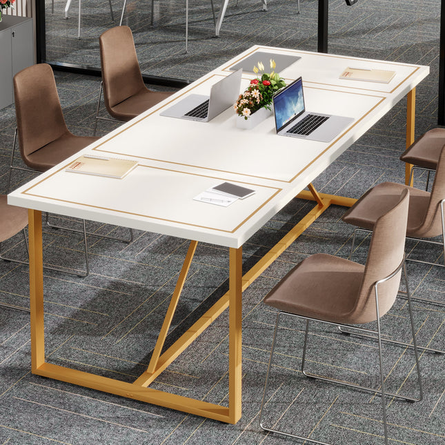 Tribesigns 6FT Conference Table, 70.9-Inch Modern Large Executive Computer Desk Tribesigns