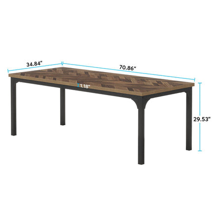 Tribesigns Dining Table, 70.9" Farmhouse Kitchen Dinner Table for 6-8 Tribesigns, 7