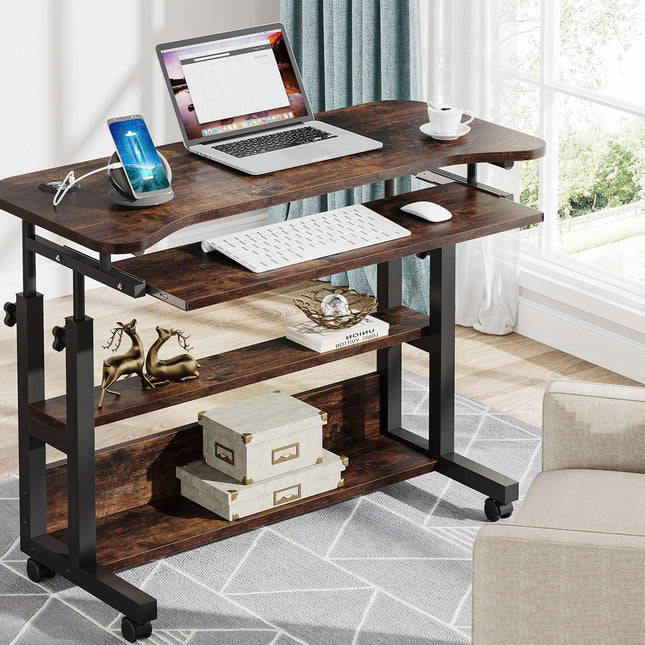 Standing Desk, Stand up desk, Ergonomic Desk, Portable Standing Desk, Height Adjustable Desk, Tribesigns, 2
