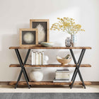 Console Table, 3-Tier Narrow Long Sofa Table with Storage