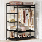 Freestanding Closet Organizer, Portable Garment Rack, Black