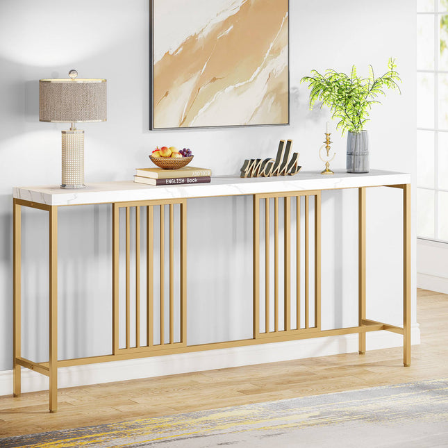 Console Table, 70.9 Inch Narrow Sofa Table Entryway Table