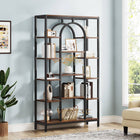 Bookshelf, 70.9-Inch Etagere Bookcase Open Display Shelf