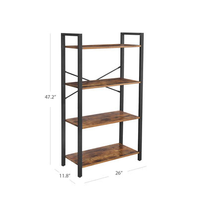 VASAGLE - ALINRU Ladder Shelf, 4-Tier BooksheLadder Shelf, 4-Tier Bookshelf Storage Rack, Living Room Bookcaself Storage Rack, Living Room Bookcase