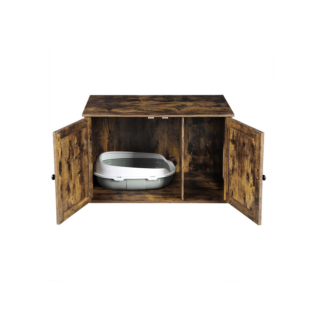 FEANDREA - Hidden Cat Litter Box Enclosure, Wooden Cabinet Furniture
