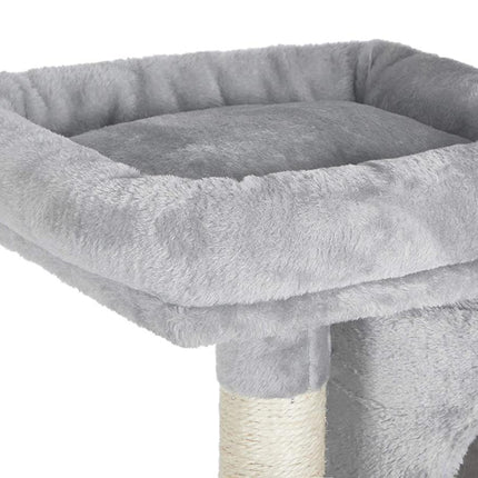 Cat Condo with Scratching Posts, Ramp, 2 Plush Perches