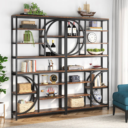 Tribesigns Bookshelf, Industrial 8-Tier Etagere Bookcases Open Display Shelves Tribesigns, 6