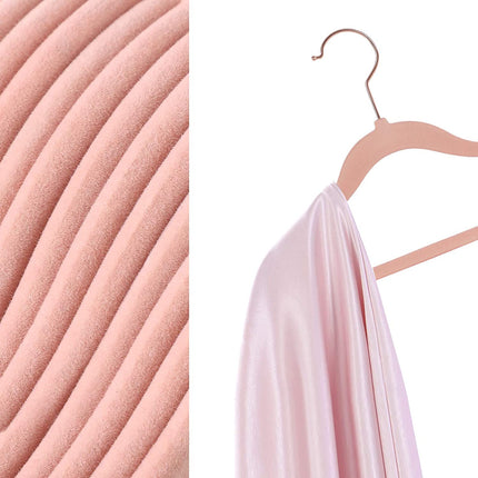 SONGMICS - Baby Hangers Pack of 50, Children’s Hangers for Closet with Rose Gold Hooks, Premium Velvet Hangers for Nursery, Light Pink