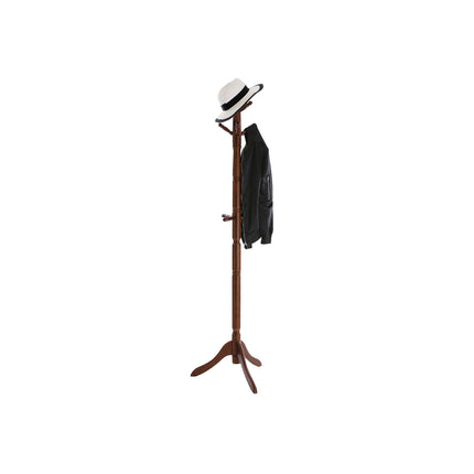 VASAGLE - Coat Rack Free Standing, Wooden Hall Tree Coat Hat Tree Coat Hanger Holder Enterway with 10 Hooks for Coat, Hat, Clothes, Dark Walnut