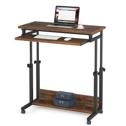 Computer Desk, Portable Computer Desk, Height Adjustable Desk, Rolling Standing Desk