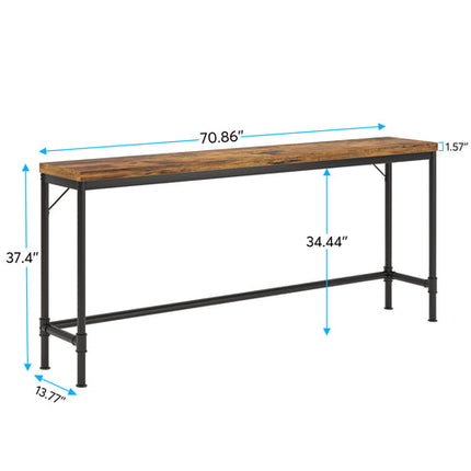 Tribesigns Narrow Console Table, 71-Inch Extra Long Industrial Hallway Table Tribesigns, 6