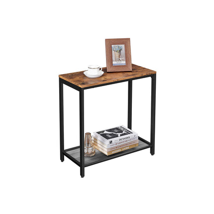 VASAGLE - INDESTIC Side Table, Narrow Small End Table with Mesh Shelf