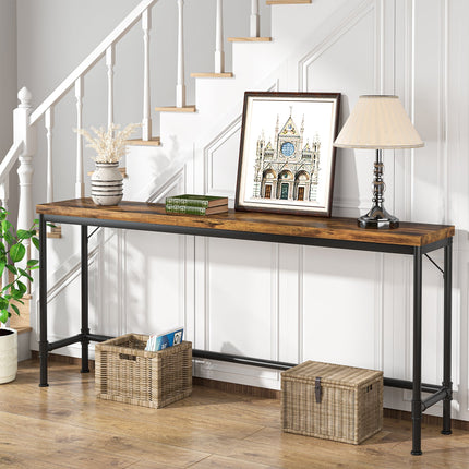 Tribesigns Narrow Console Table, 71-Inch Extra Long Industrial Hallway Table Tribesigns