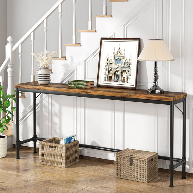 Tribesigns Narrow Console Table, 71-Inch Extra Long Industrial Hallway Table Tribesigns